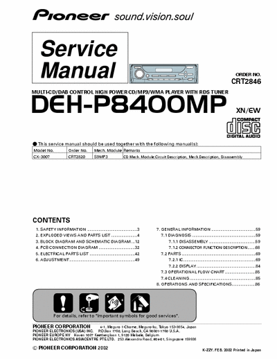 Pioneer DEH-P8400MP PIONEER DEH-P8400MP.part1.rar